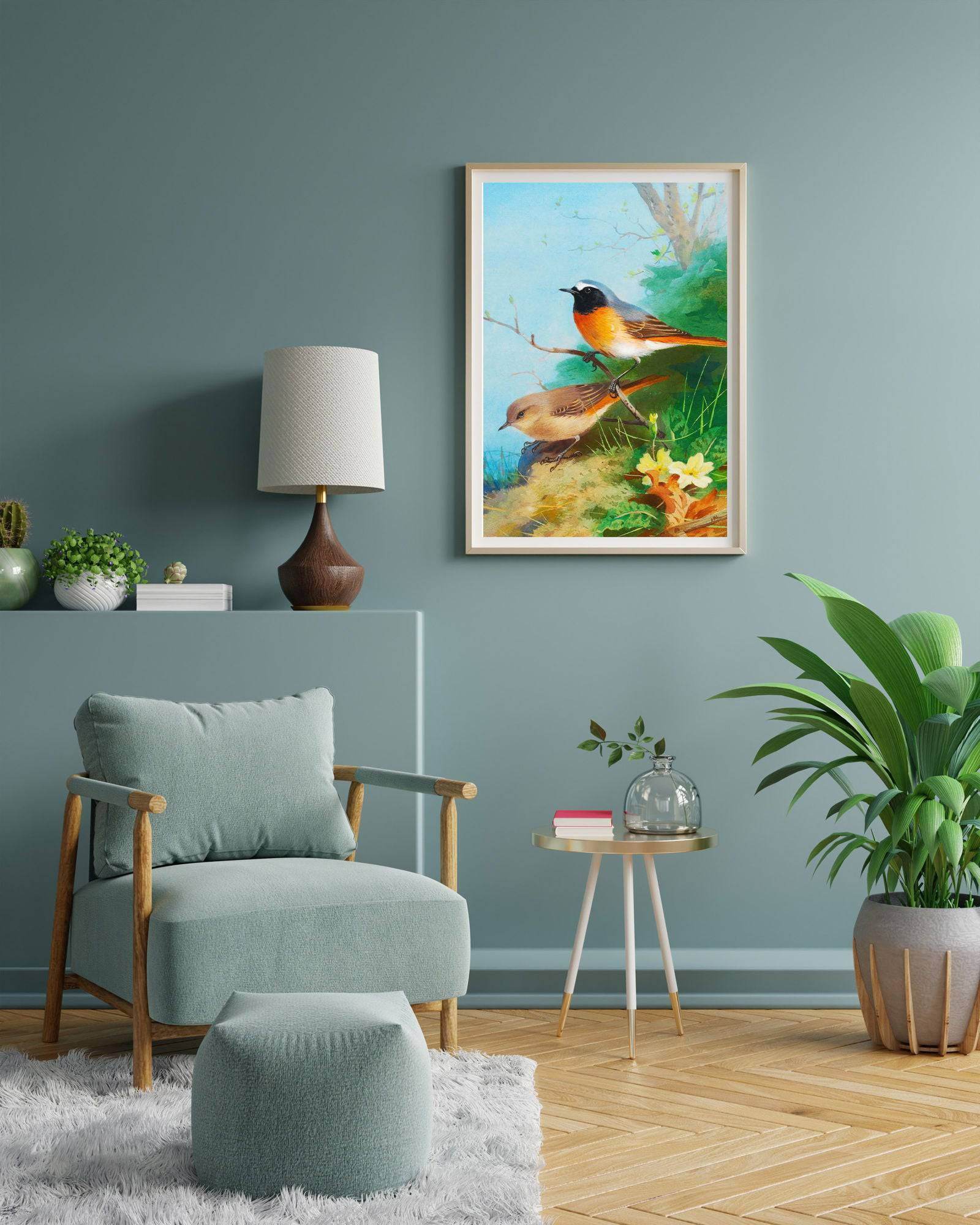 "Archibald Thorburn - Pair Of Redstarts - Hakyarts"