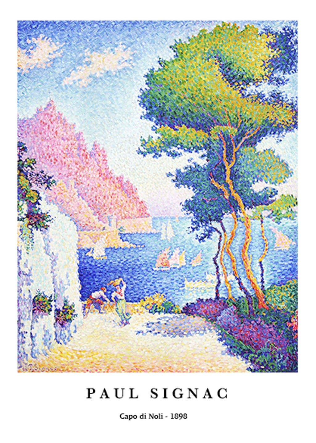 Set of 2 Wall Art Prints | Paul Signac Capo di Noli & Red Poppies