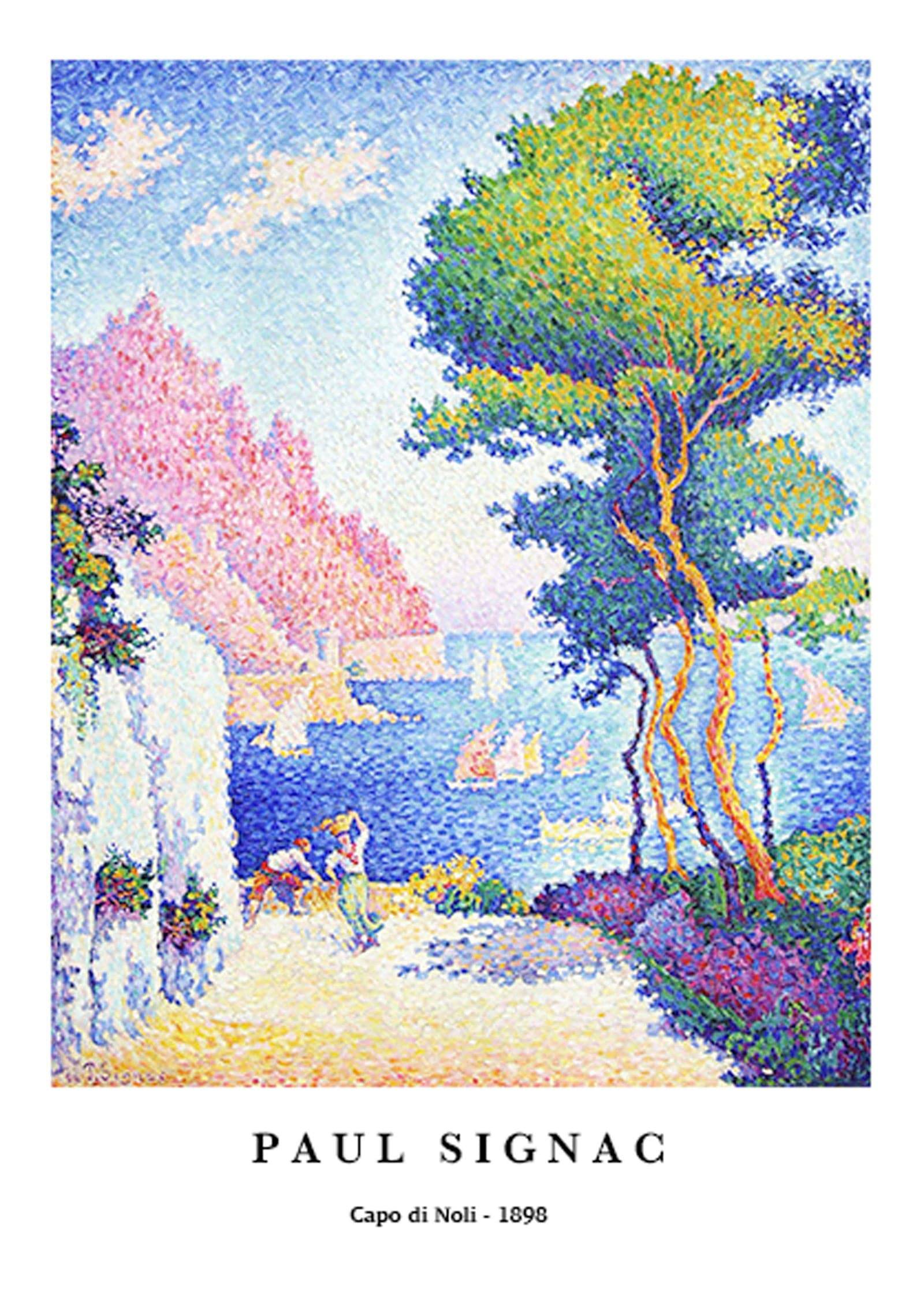 Set of 2 Wall Art Prints | Paul Signac Capo di Noli & Red Poppies
