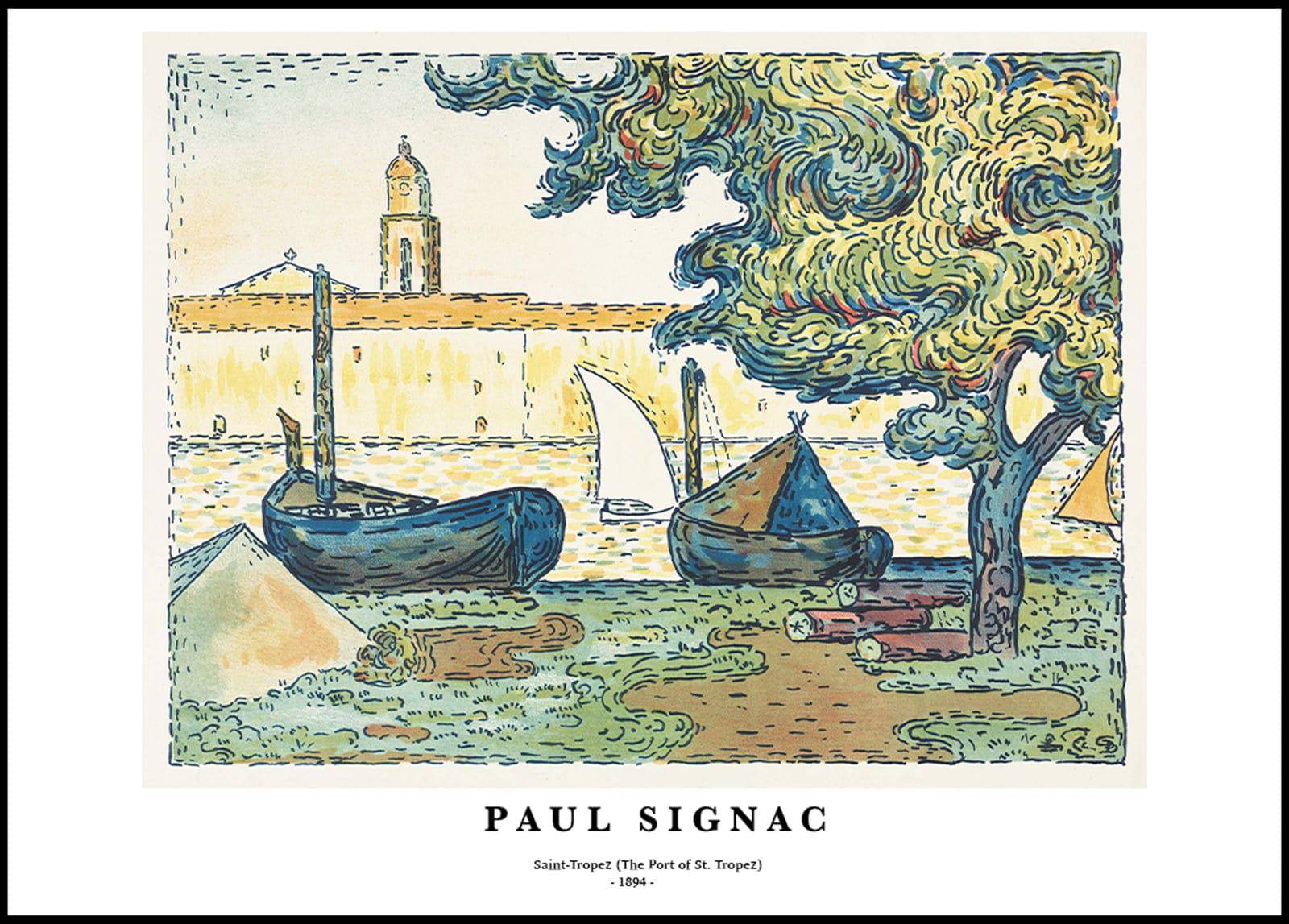 "Paul Signac - Saint-Tropez 'The Port of St. Tropez' Poster"