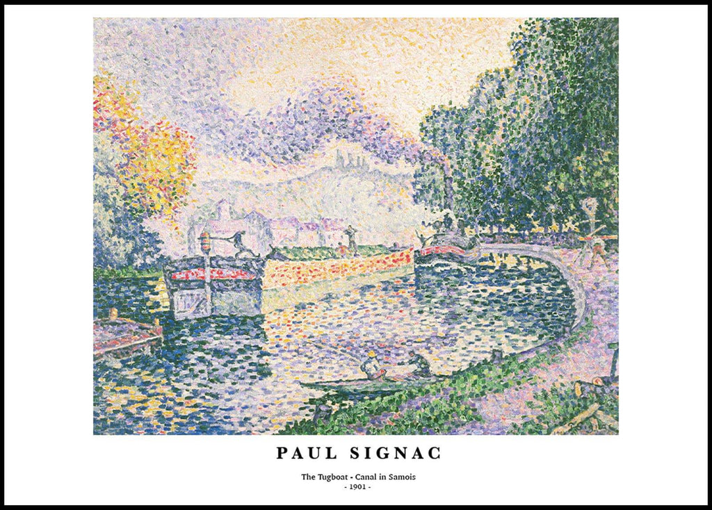 "Paul Signac - The Tugboat - Canal in Samois Poster"