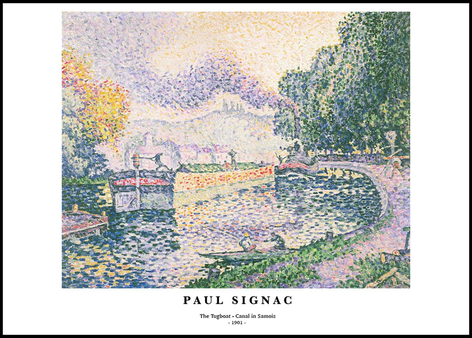 "Paul Signac - The Tugboat - Canal in Samois Poster"