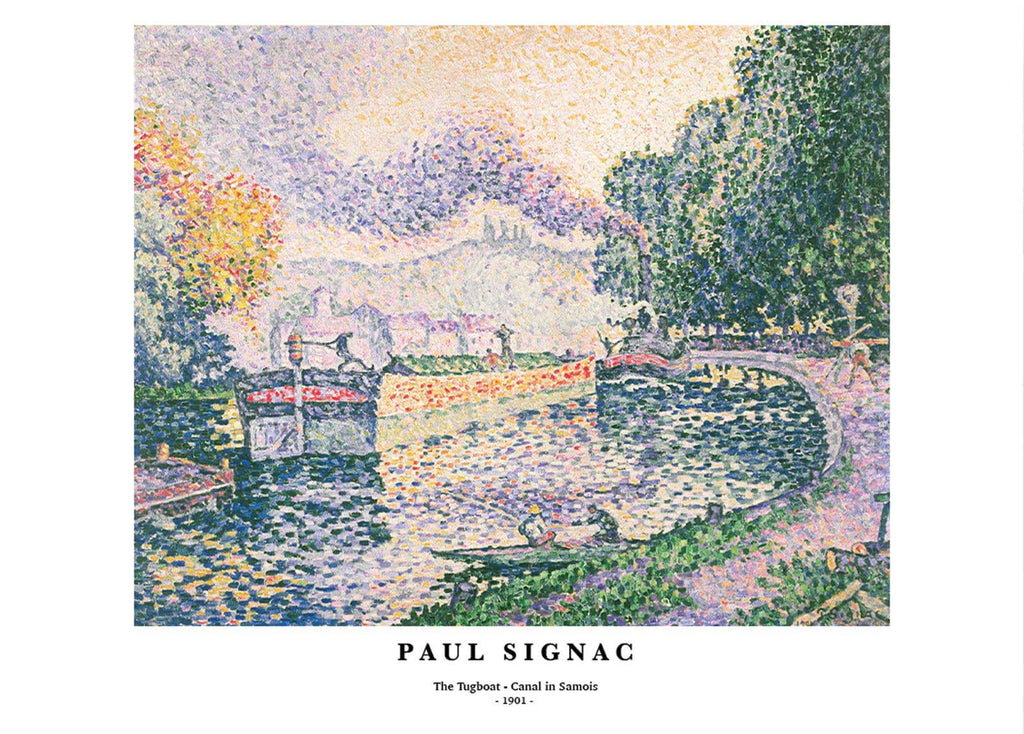 "Paul Signac - The Tugboat - Canal in Samois Poster"