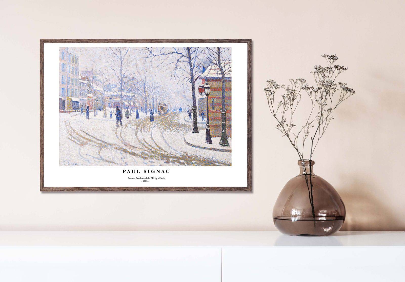 "Paul Signac - Snow - Boulevard de Clichy - Paris Poster"