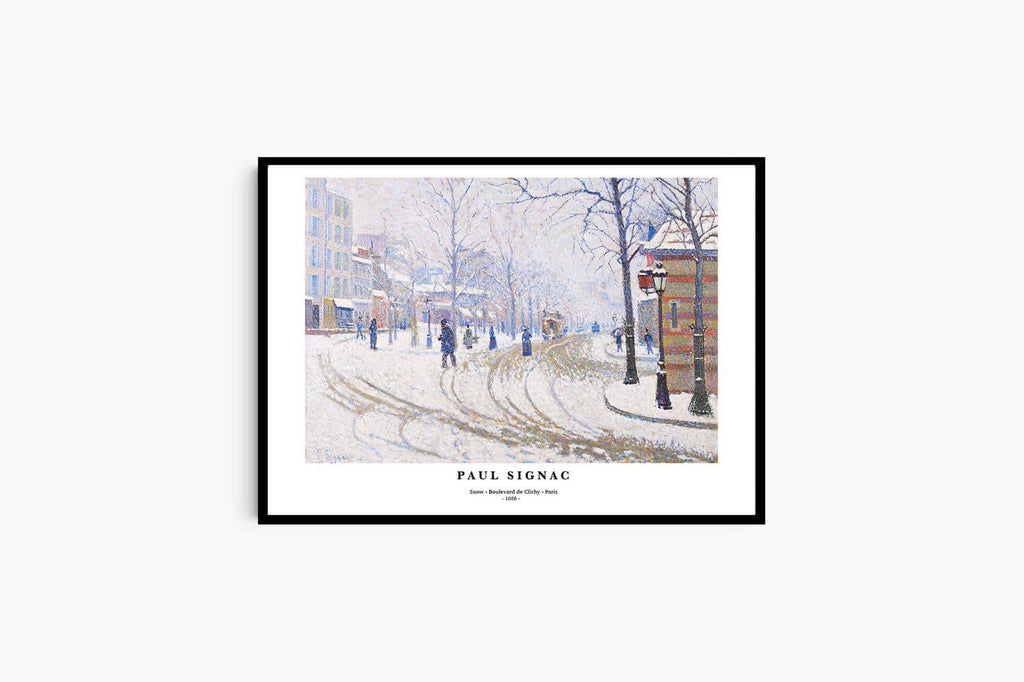 "Paul Signac - Snow - Boulevard de Clichy - Paris Poster"