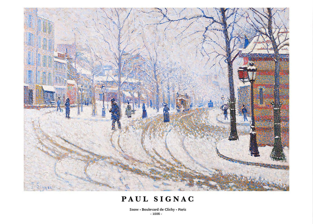"Paul Signac - Snow - Boulevard de Clichy - Paris Poster"