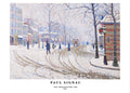 "Paul Signac - Snow - Boulevard de Clichy - Paris Poster"