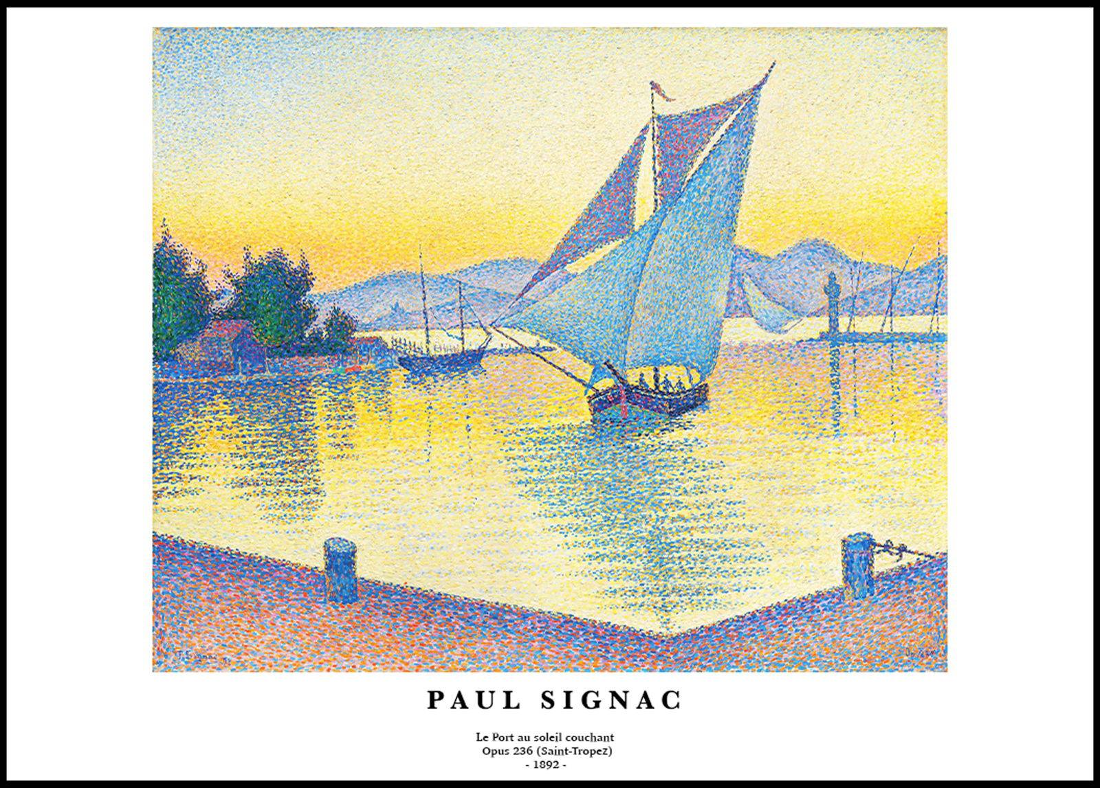 "Paul Signac - Le Port au soleil couchant Opus 236 Poster"