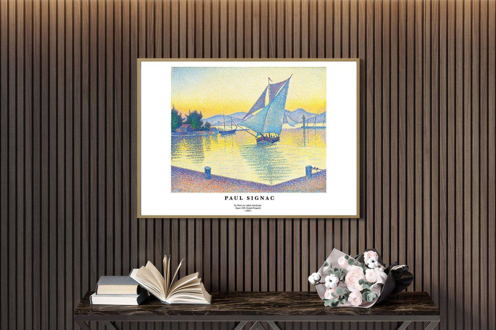 "Paul Signac - Le Port au soleil couchant Opus 236 Poster"