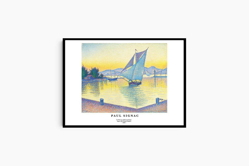 "Paul Signac - Le Port au soleil couchant Opus 236 Poster"