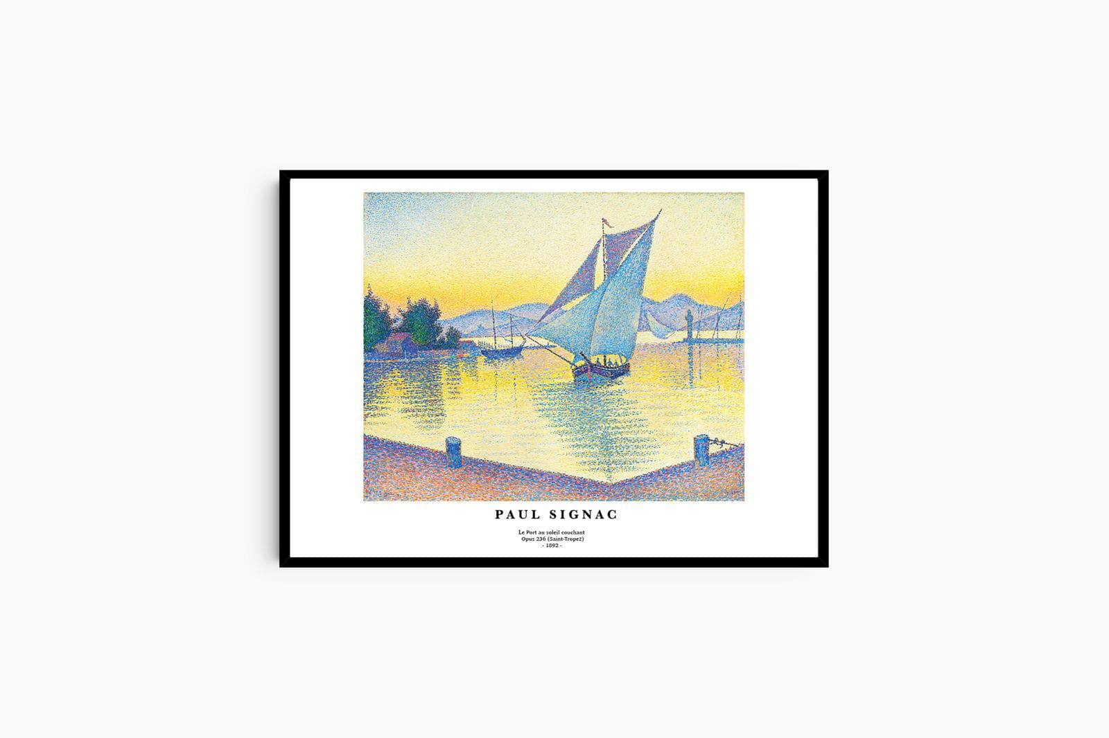 "Paul Signac - Le Port au soleil couchant Opus 236 Poster"