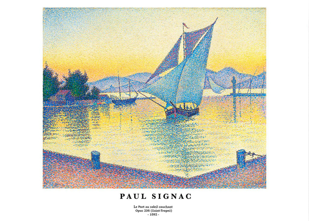 "Paul Signac - Le Port au soleil couchant Opus 236 Poster"