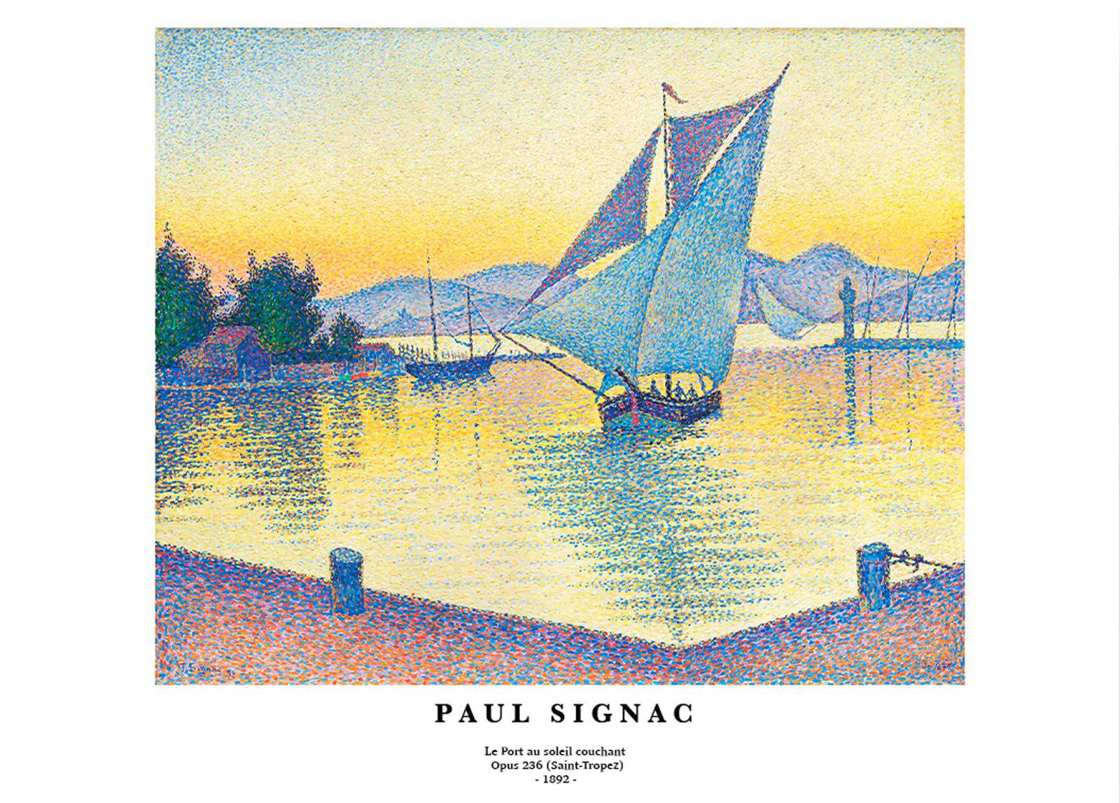 "Paul Signac - Le Port au soleil couchant Opus 236 Poster"