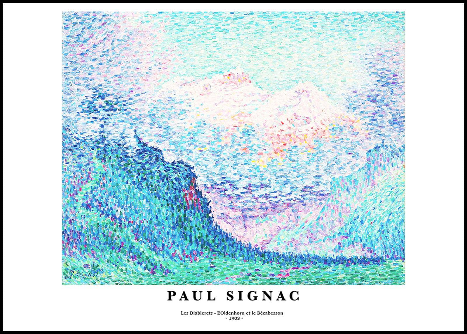 "Paul Signac - Les Diablerets 'L’Oldenhorn et le Bécabesson' Poster"