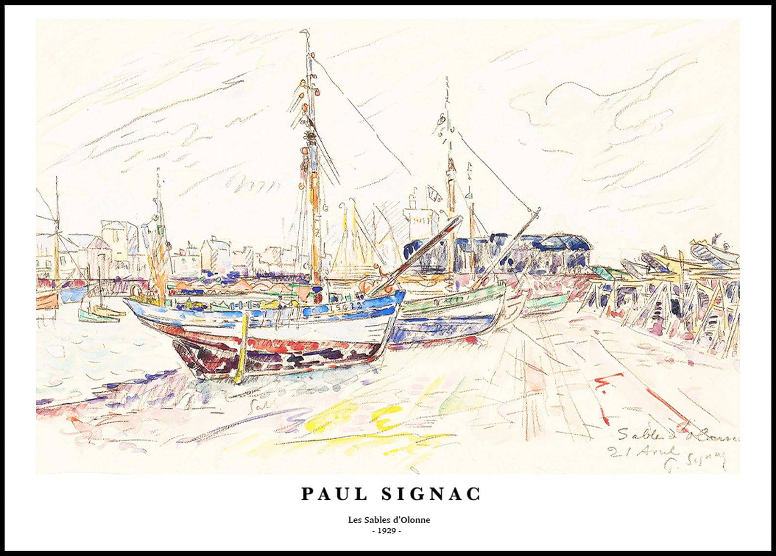 "Paul Signac - Les Sables d'Olonne Poster"