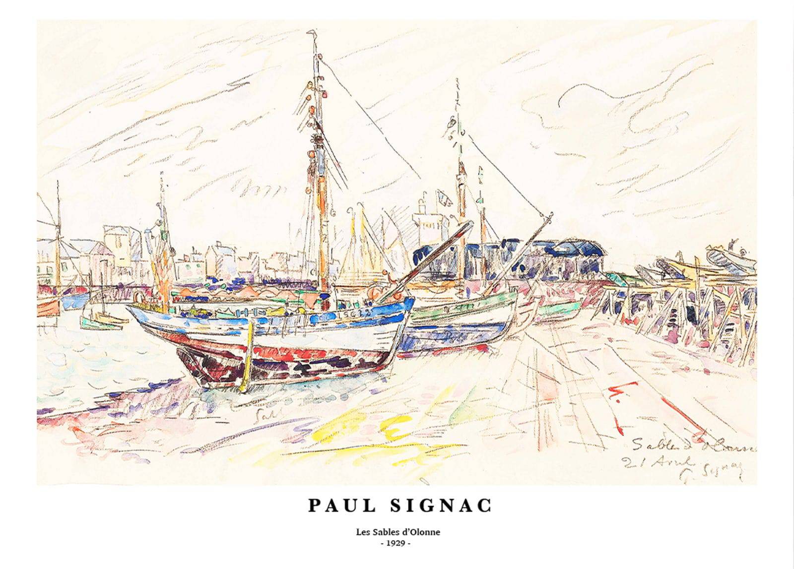 "Paul Signac - Les Sables d'Olonne Poster"