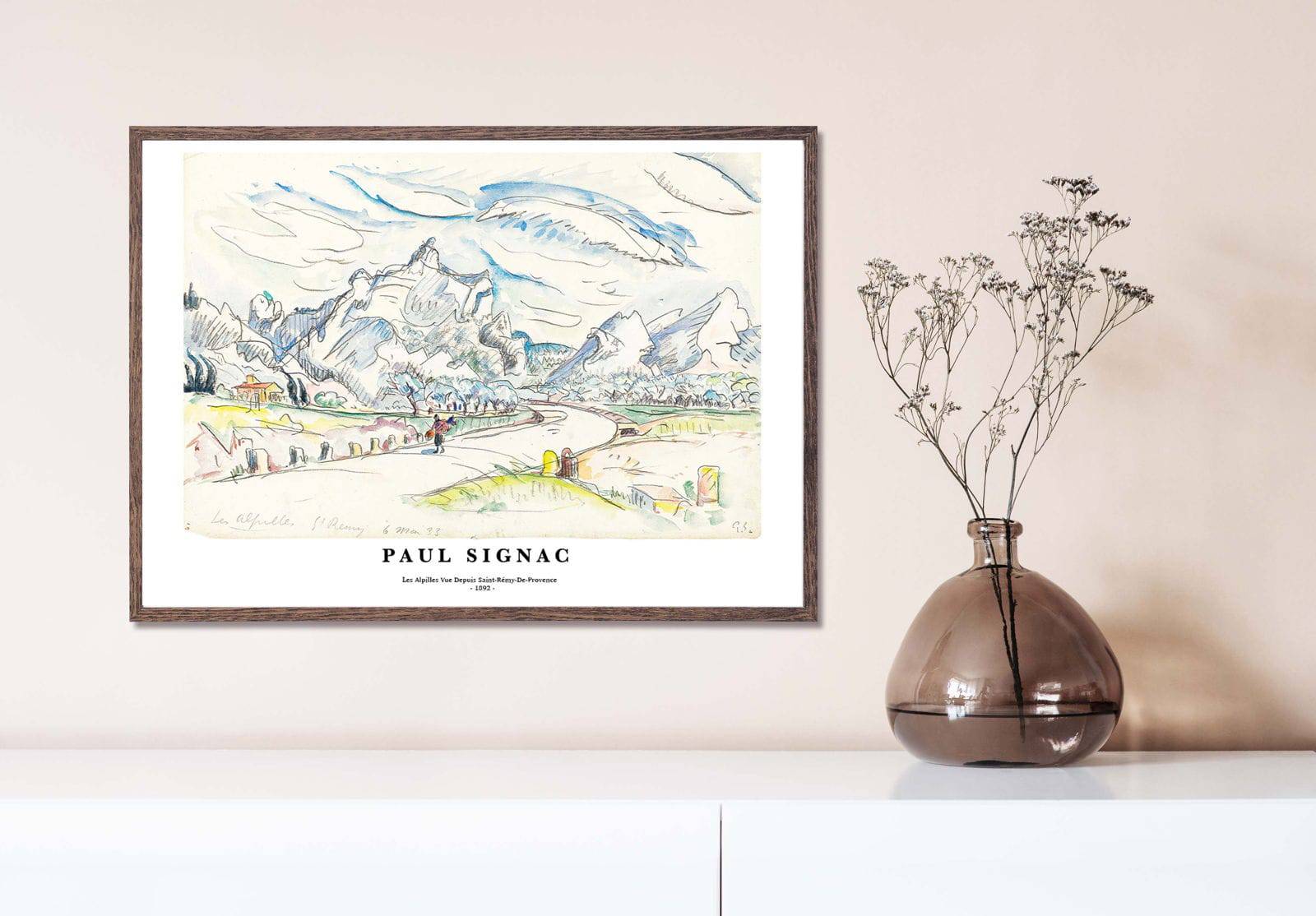 "Paul Signac - Les Alpilles Vue Depuis Saint-Rémy-De-Provence Poster"