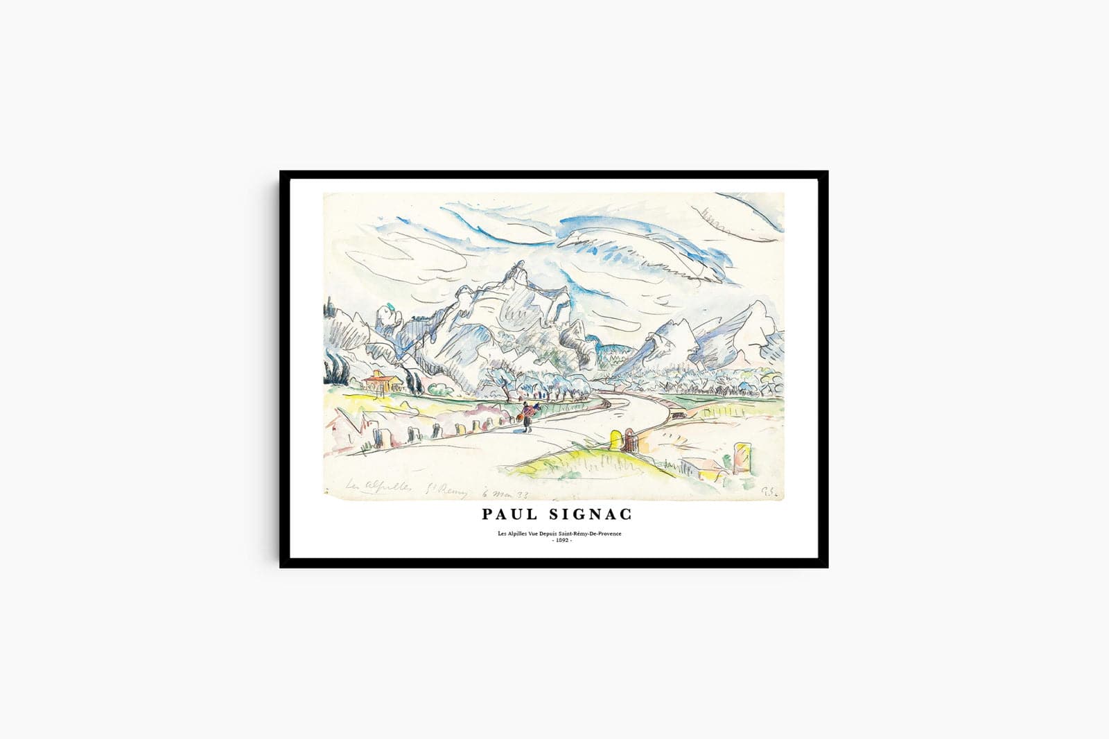 "Paul Signac - Les Alpilles Vue Depuis Saint-Rémy-De-Provence Poster"