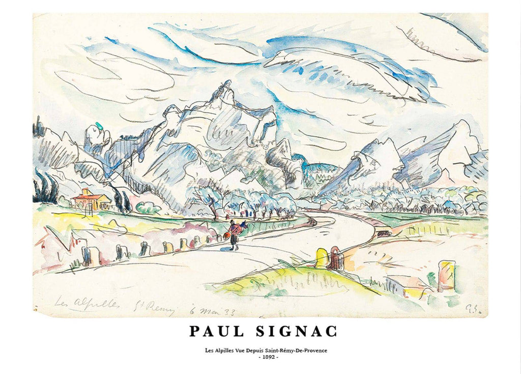 "Paul Signac - Les Alpilles Vue Depuis Saint-Rémy-De-Provence Poster"