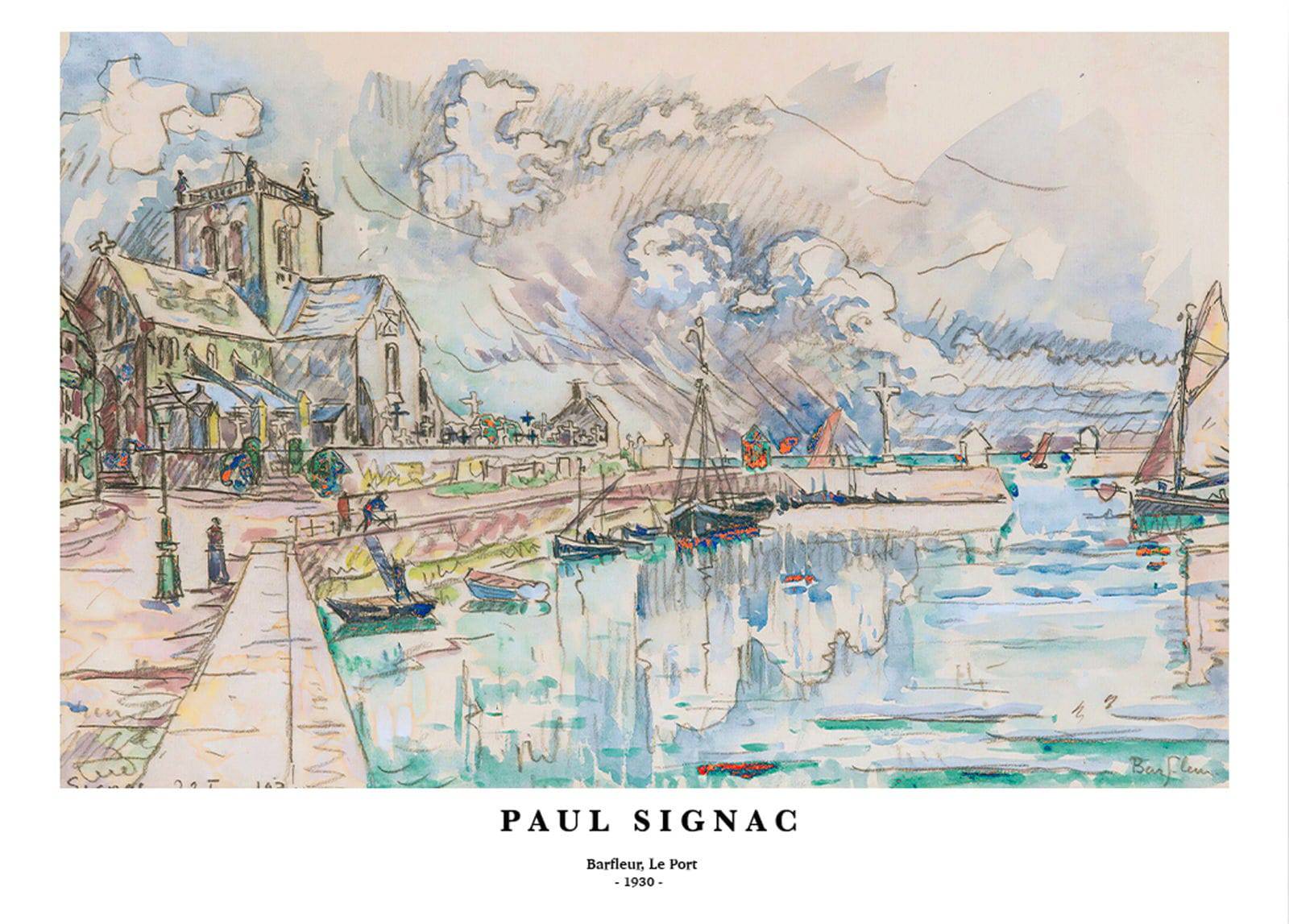 "Paul Signac - Barfleur, Le Port Poster"