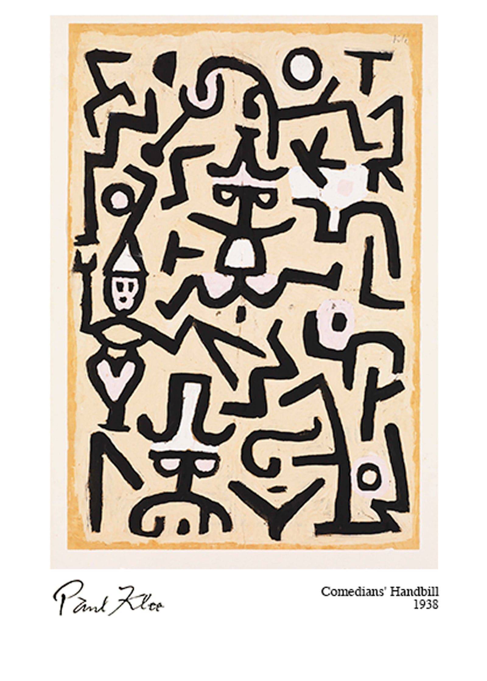 "Paul Klee - Comedians' Handbill Poster"