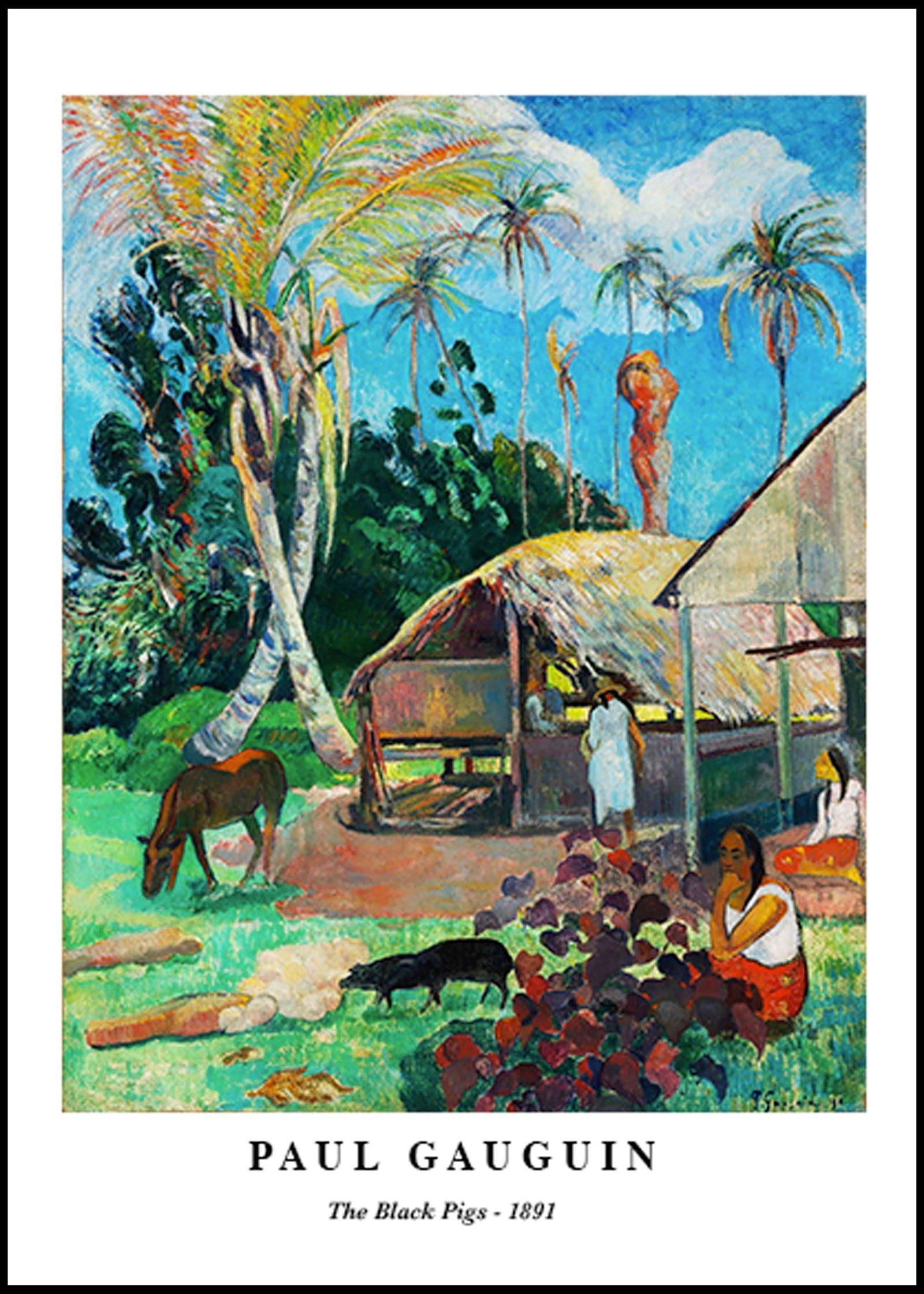 "Paul Gauguin - The Black Pigs Poster"