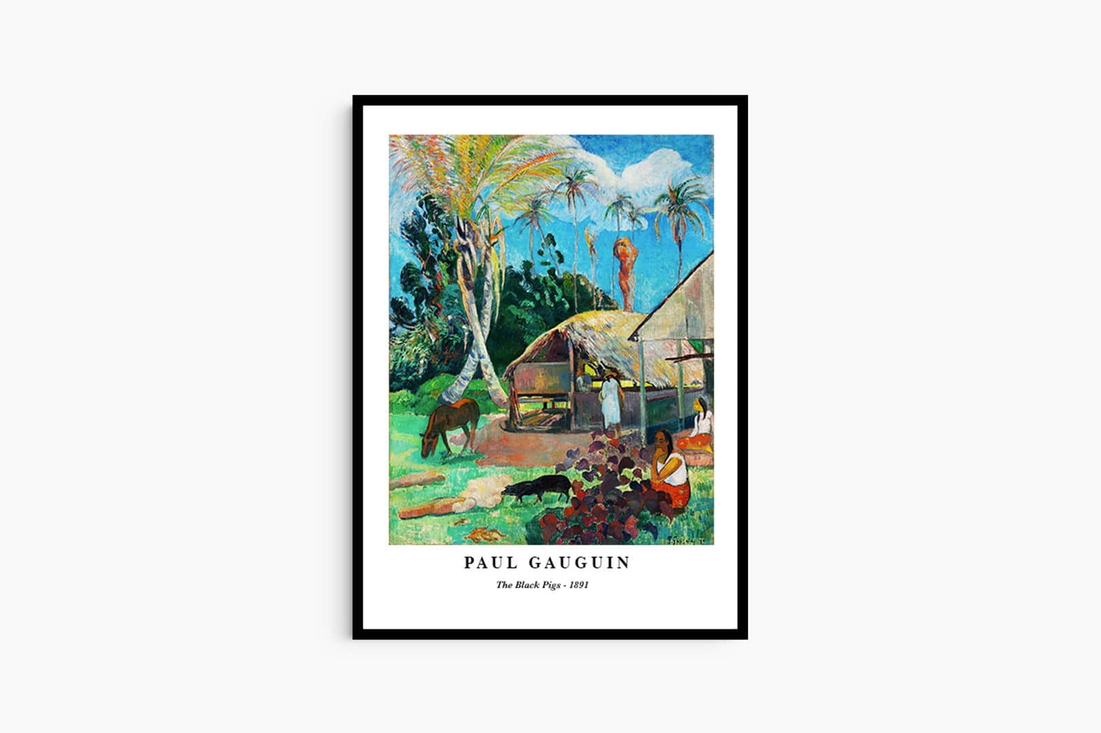 "Paul Gauguin - The Black Pigs Poster"