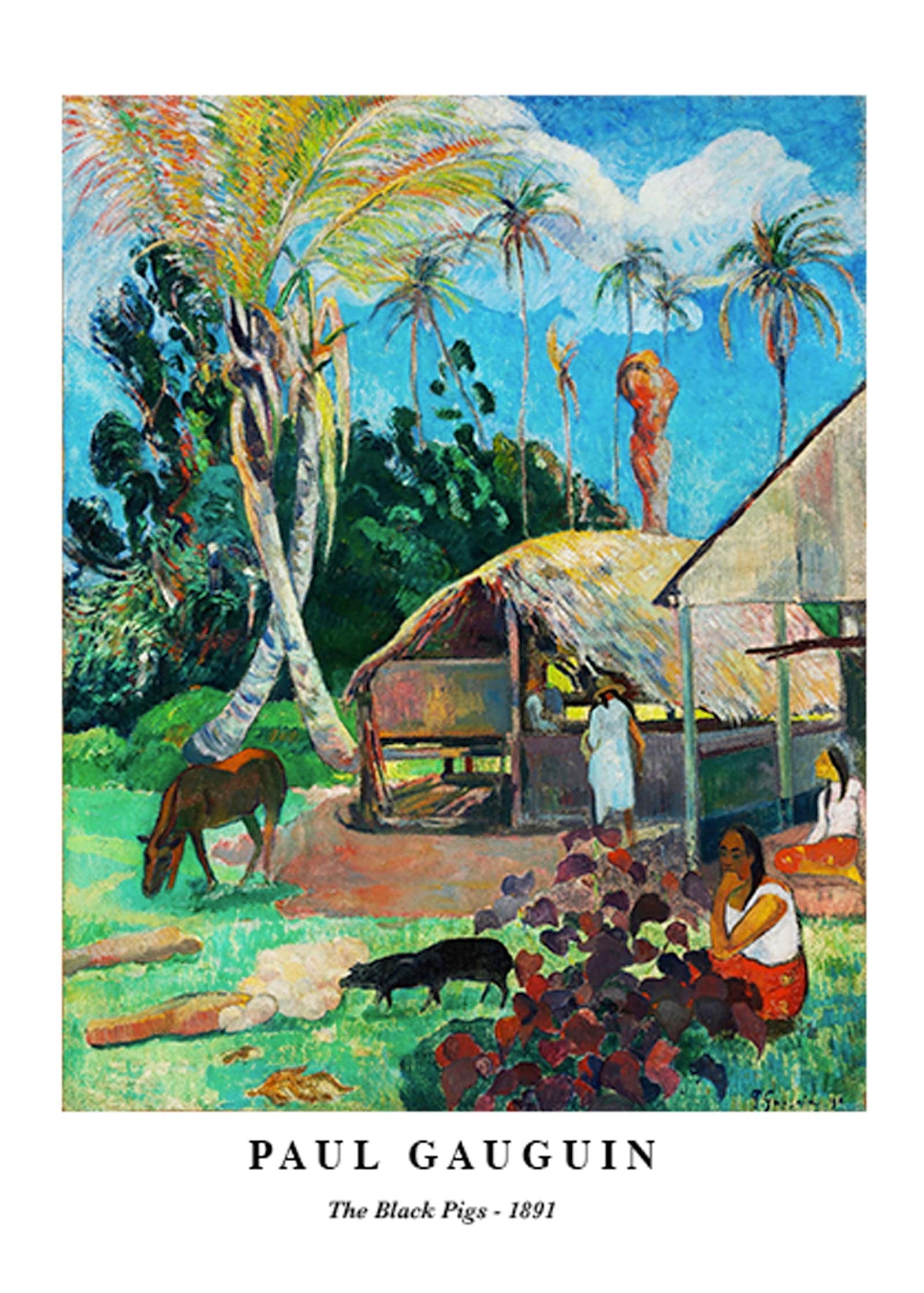 "Paul Gauguin - The Black Pigs Poster"