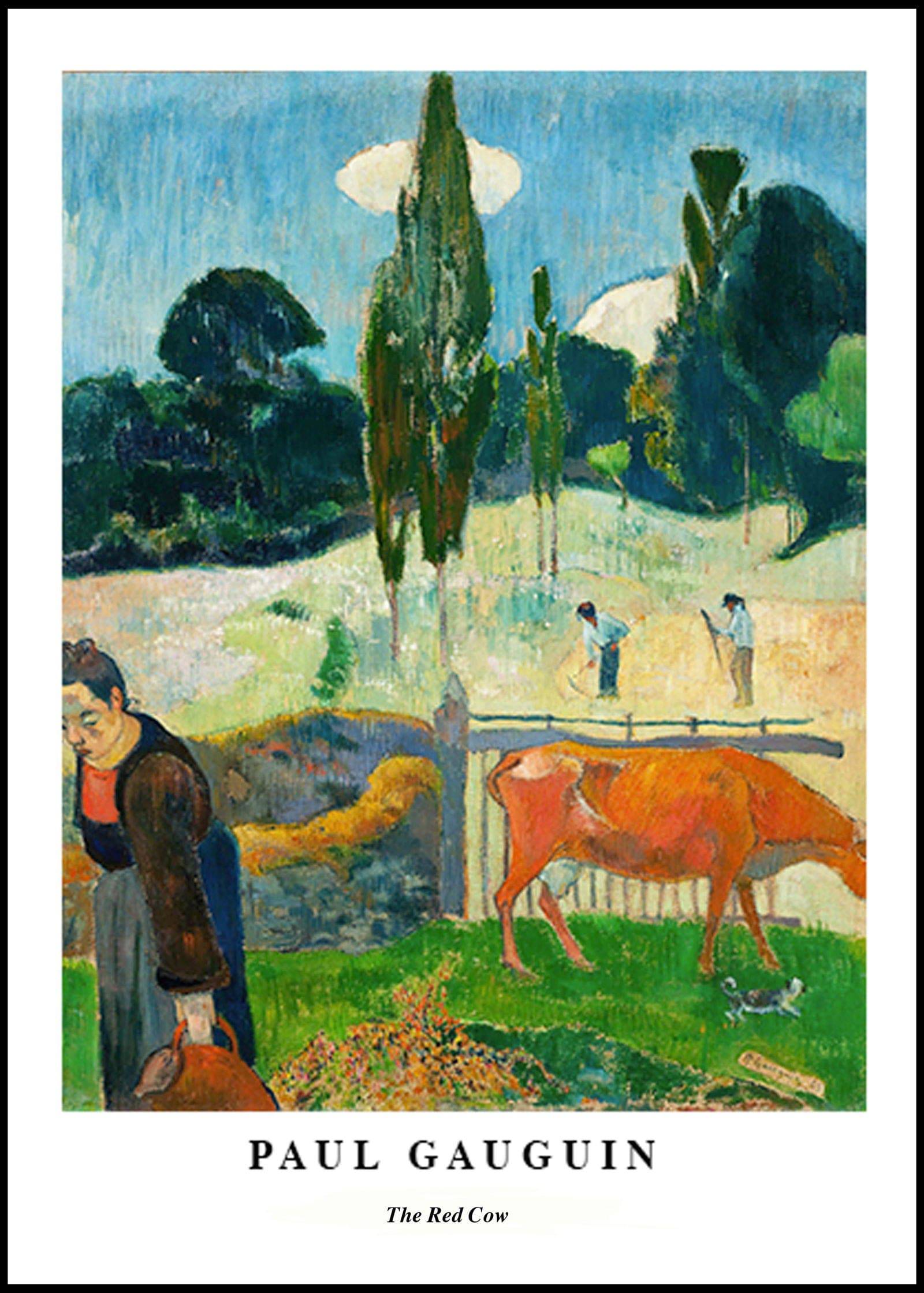 "Paul Gauguin - The Red Cow Poster"