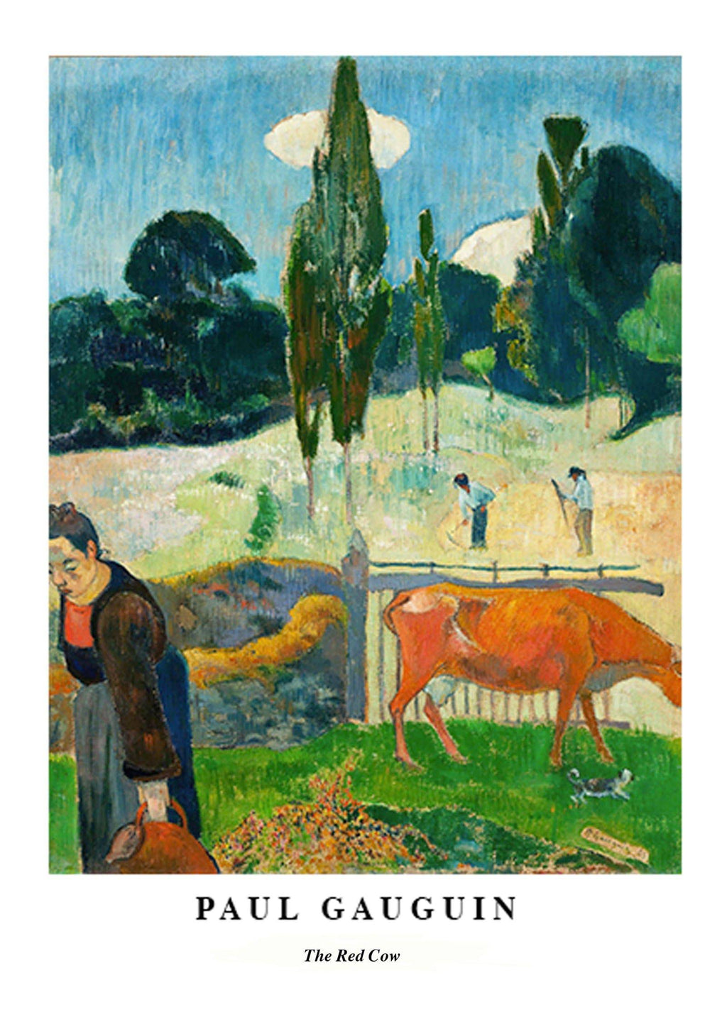 "Paul Gauguin - The Red Cow Poster"