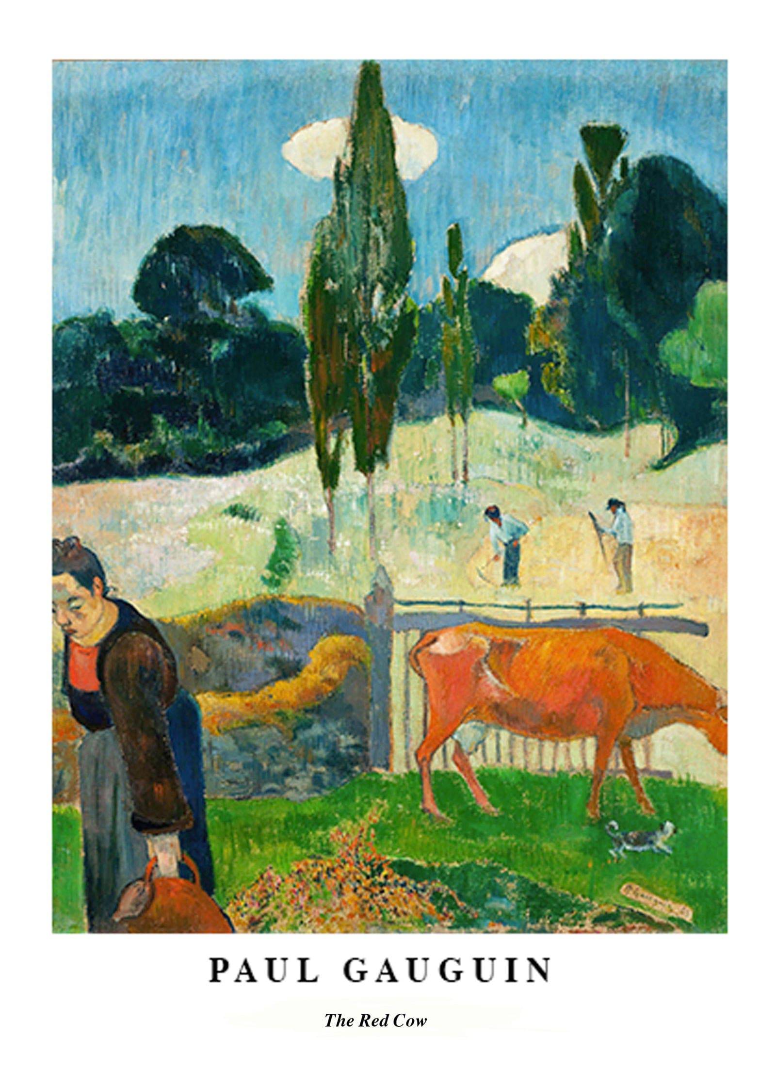 "Paul Gauguin - The Red Cow Poster"