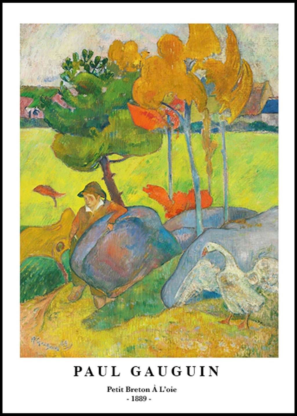 "Paul Gauguin - Petit Breton à L'oie Poster"