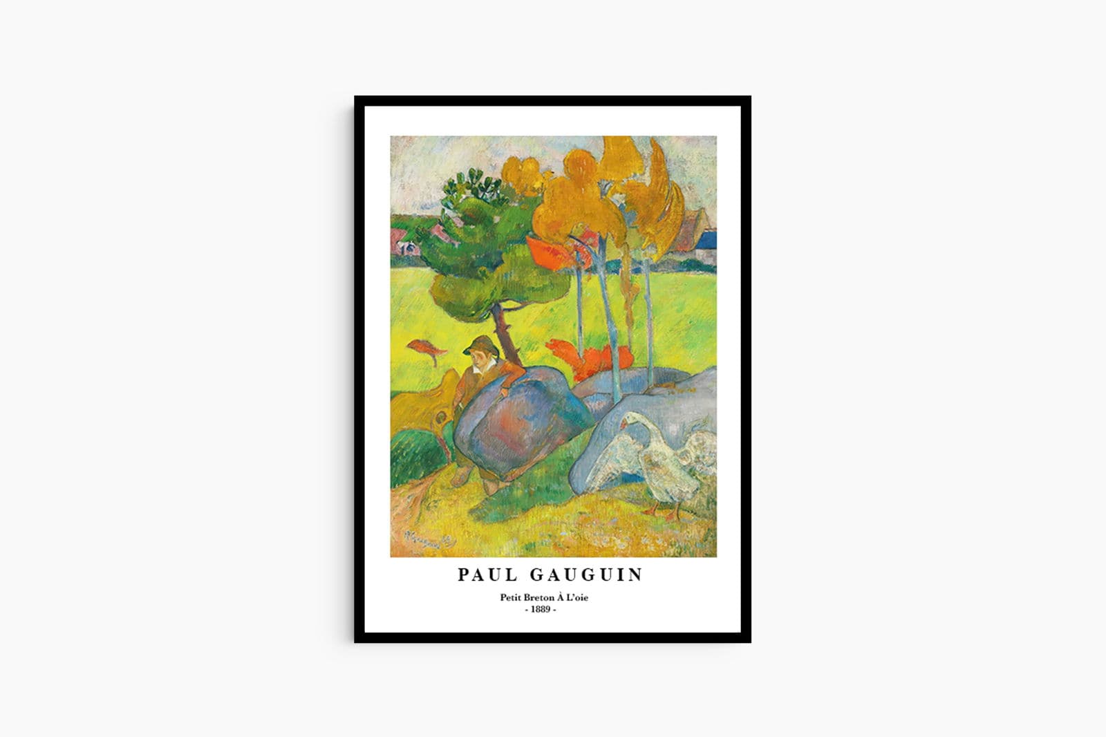 "Paul Gauguin - Petit Breton à L'oie Poster"