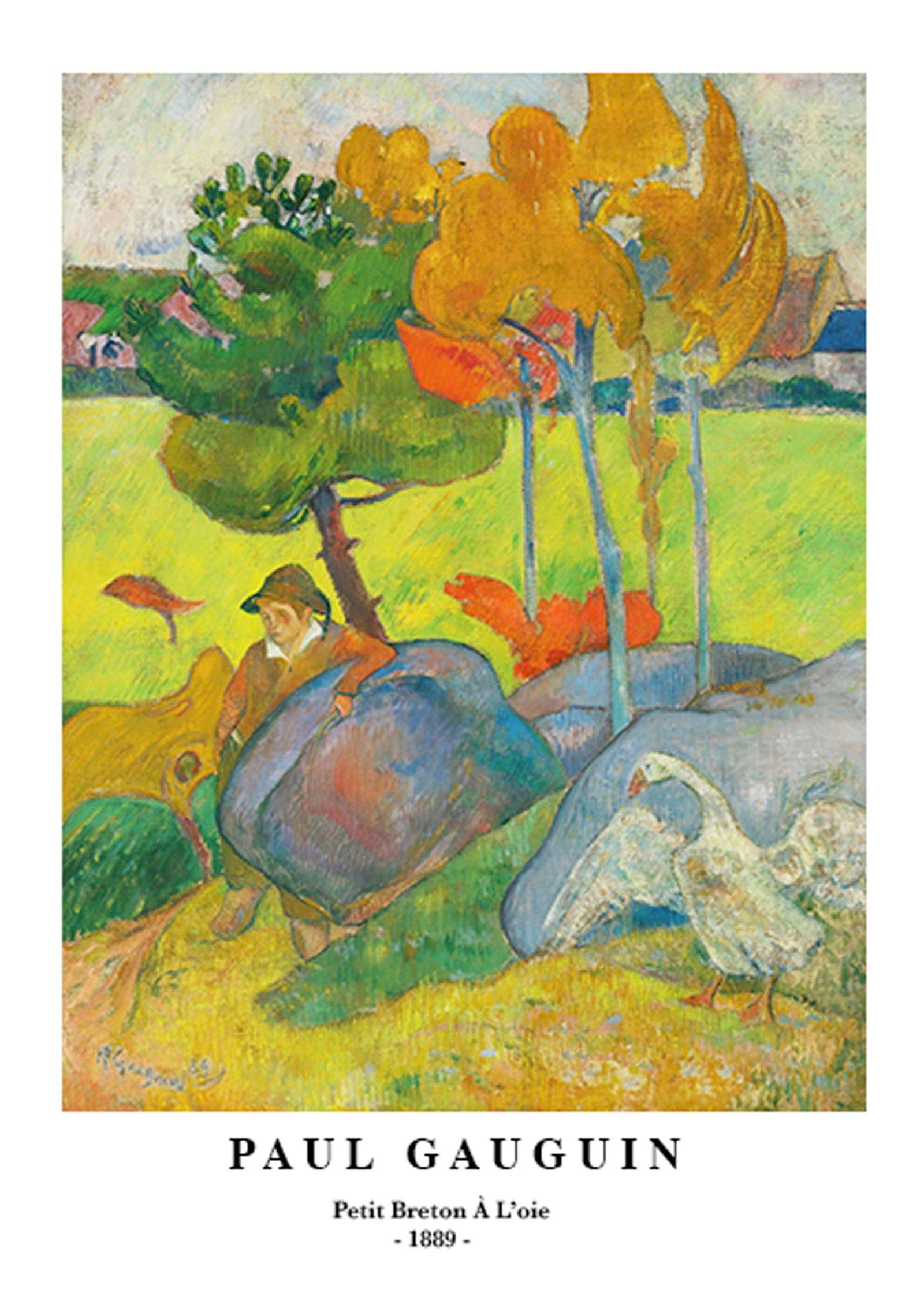 "Paul Gauguin - Petit Breton à L'oie Poster"