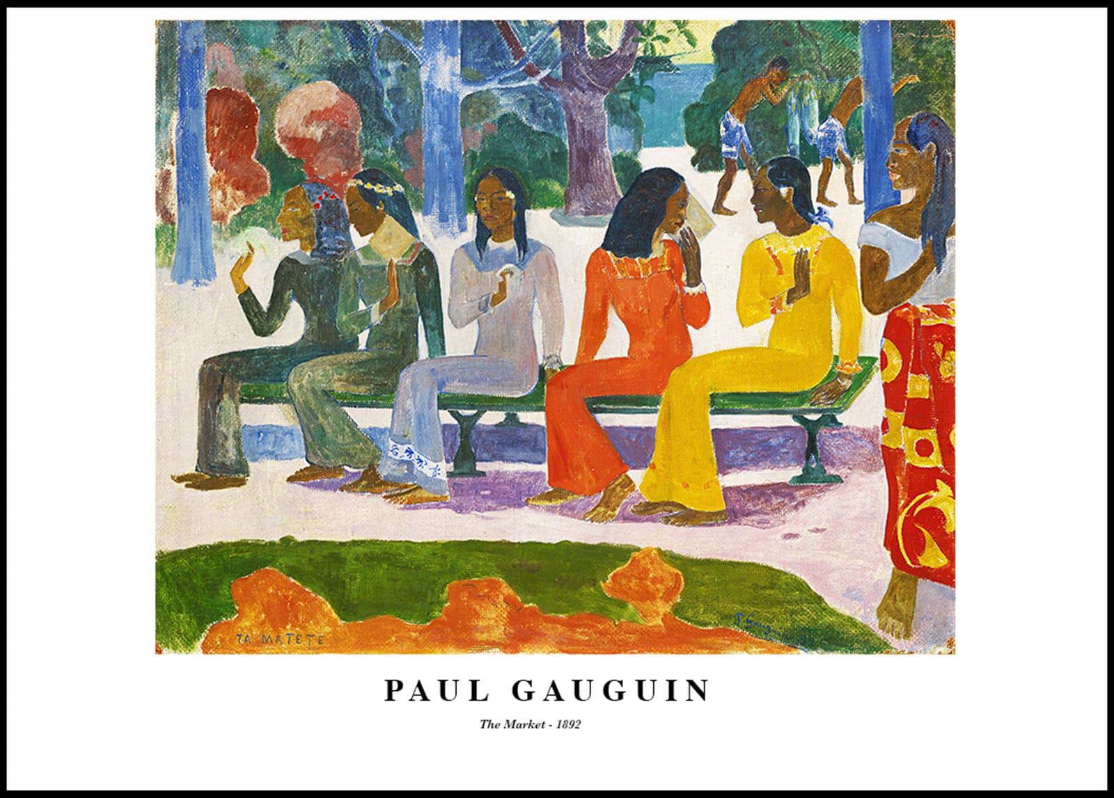 "Paul Gauguin - The Market Poster"