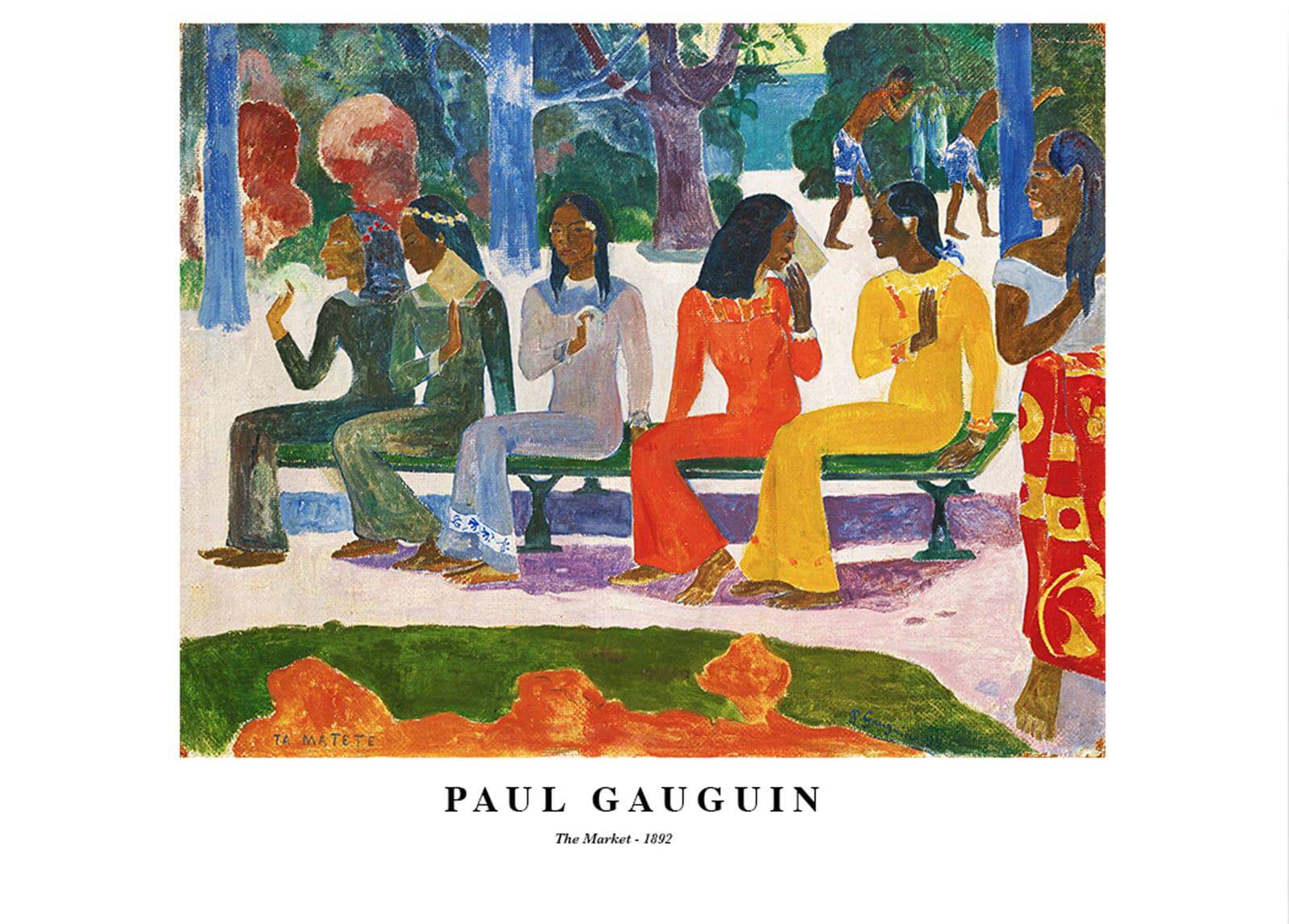 "Paul Gauguin - The Market Poster"