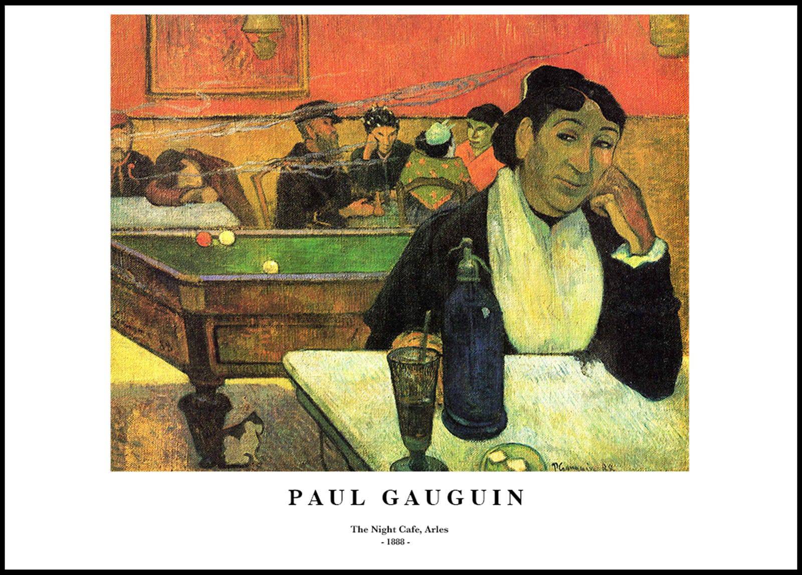 "Paul Gauguin - The Night Cafe Arles Poster"