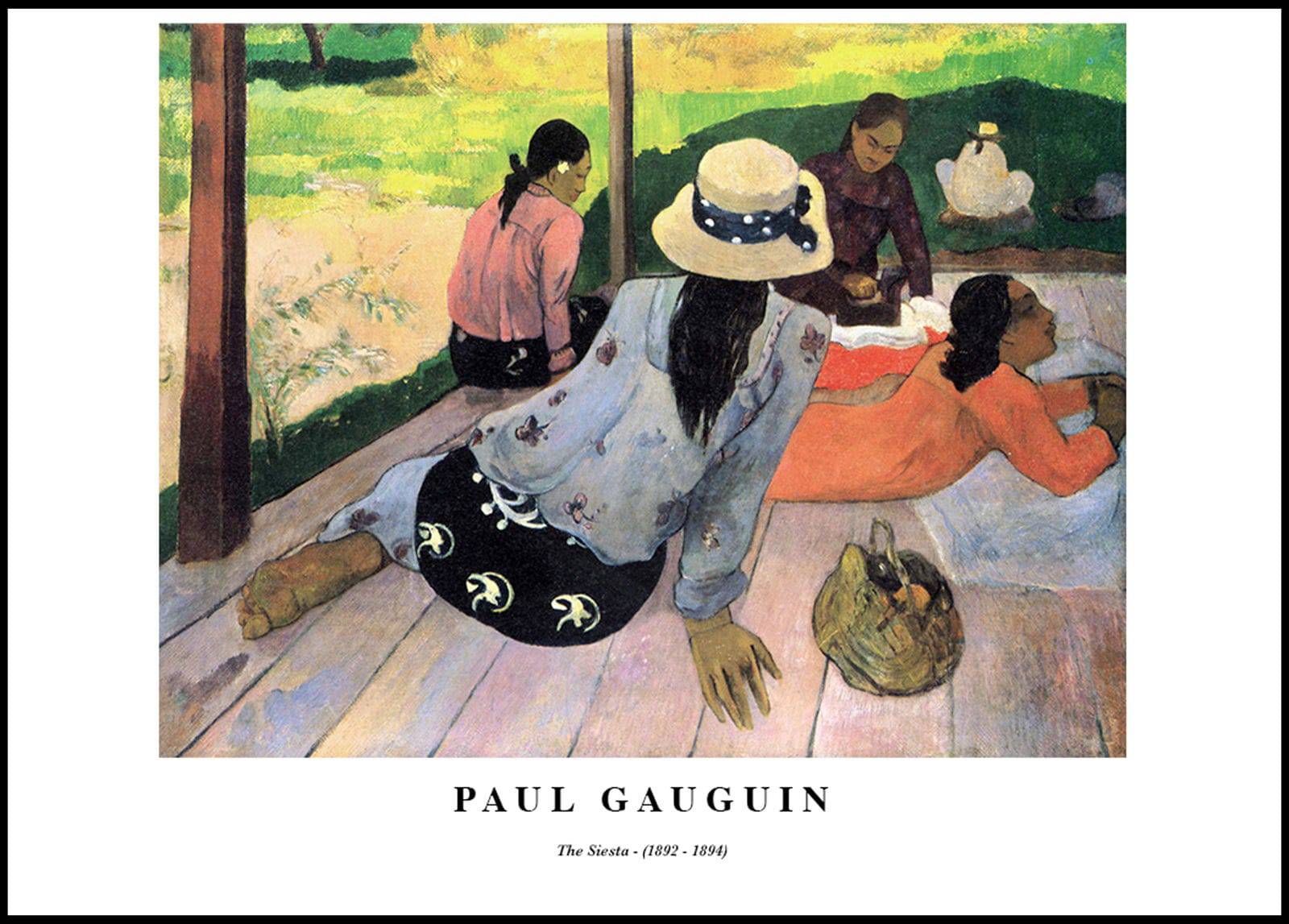 "Paul Gauguin - The Siesta Poster"
