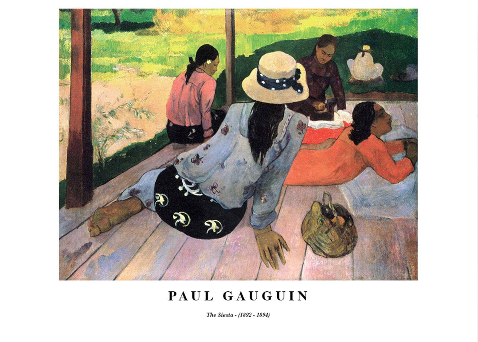 "Paul Gauguin - The Siesta Poster"