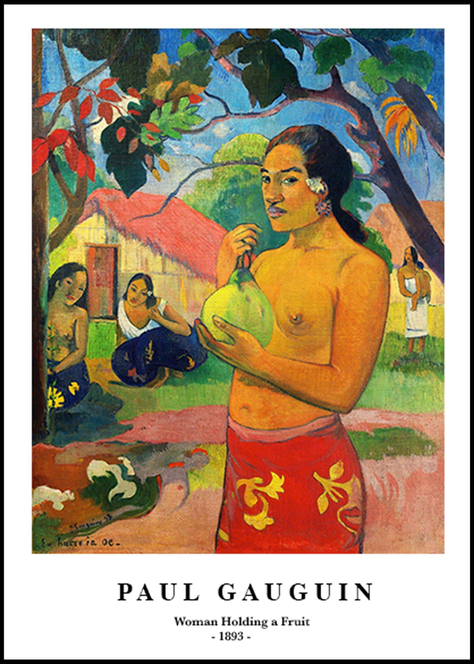 "Paul Gauguin - Woman Holding a Fruit Poster"