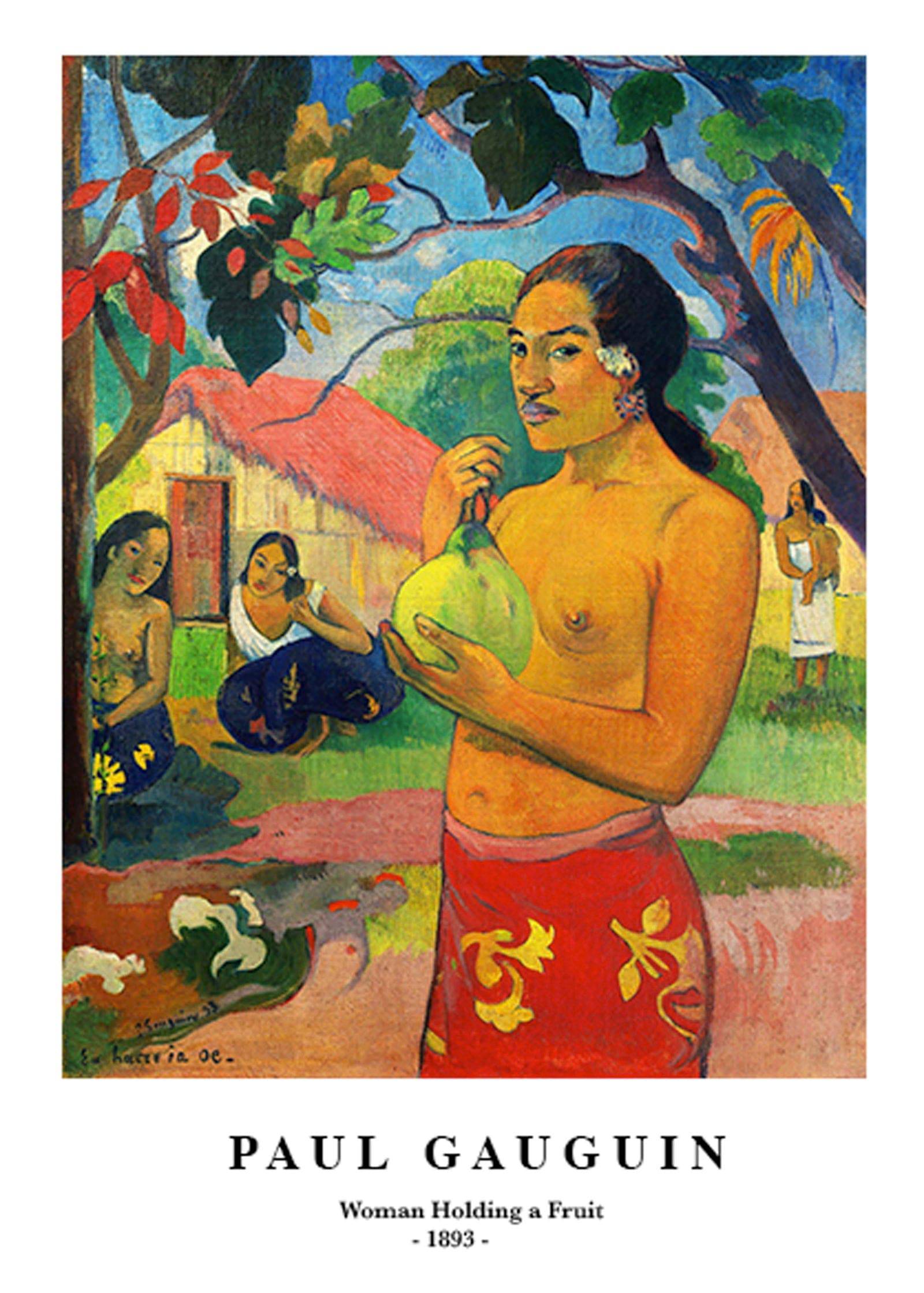 "Paul Gauguin - Woman Holding a Fruit Poster"