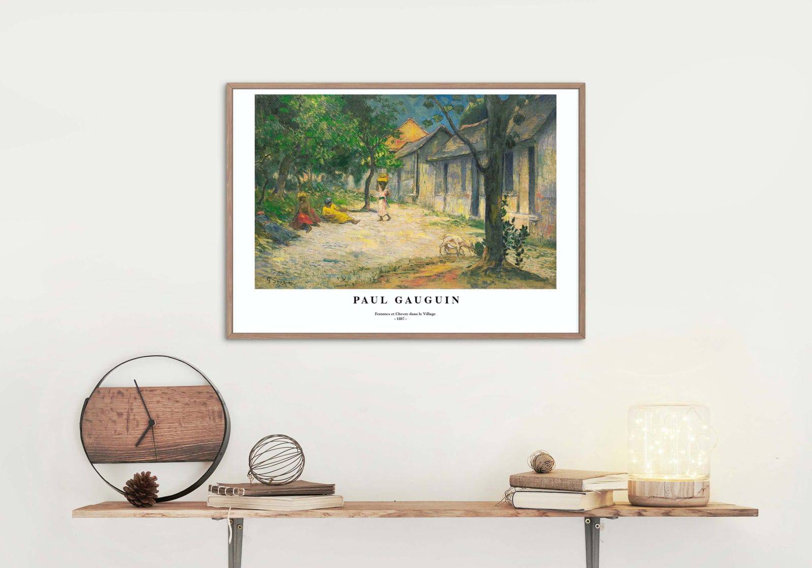 "Paul Gauguin - Femmes et Chevre dans le Village Poster"