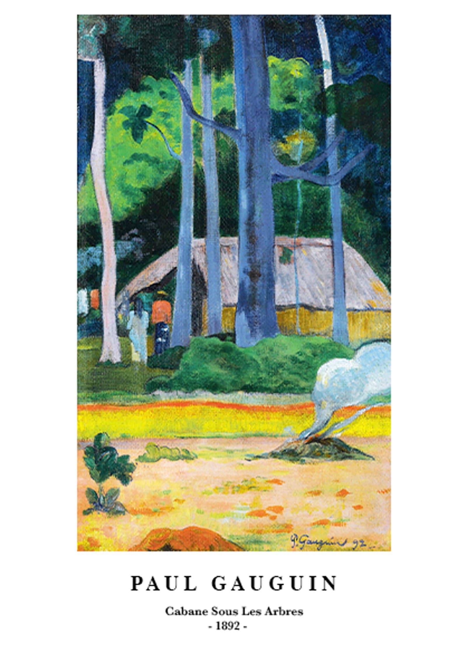 "Paul Gauguin - Cabane Sous Les Arbes Poster"