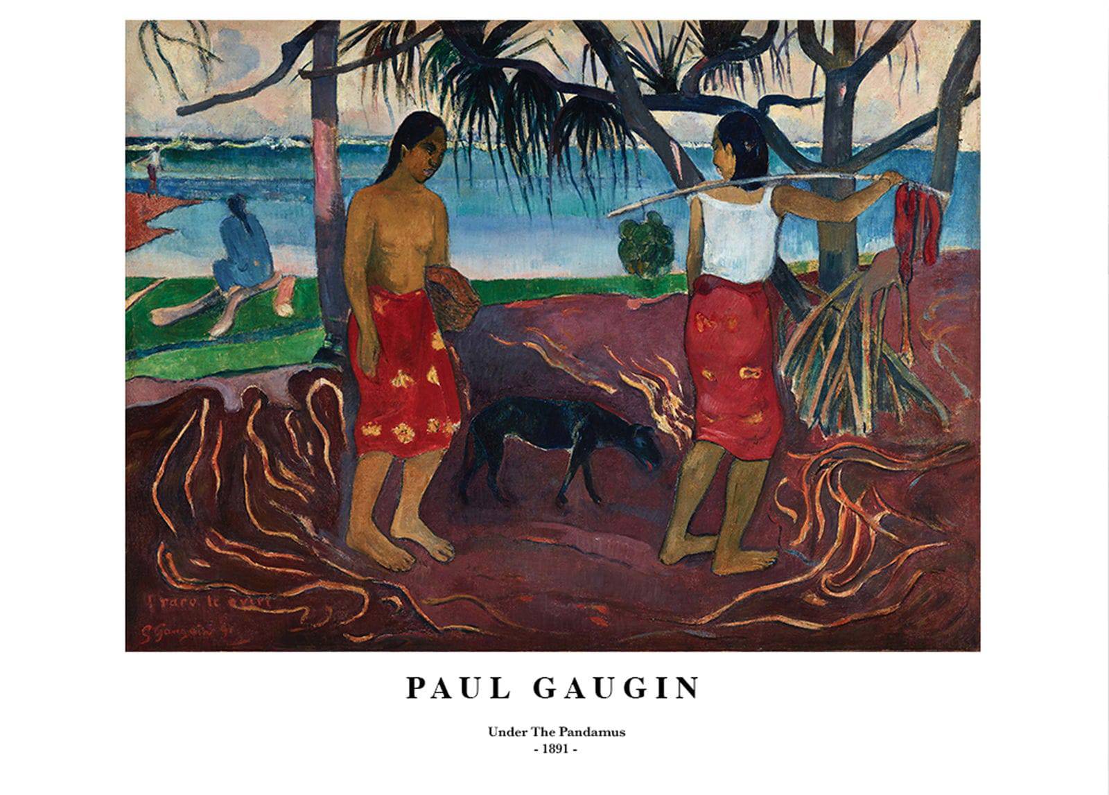 "Paul Gauguin - Under The Pandamus Poster"