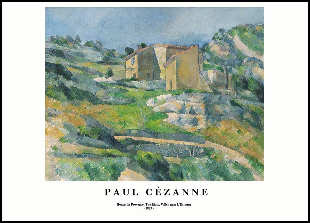 "Paul Cezanne - Houses in Provence: The Riaux Valley near L'Estaque Poster - Hakyarts"