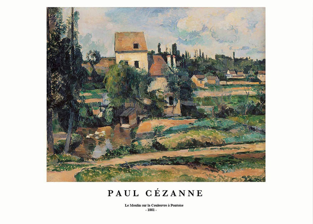 "Paul Cezanne - Le Moulin sur la Couleuvre √† Pontoise Poster - Hakyarts"