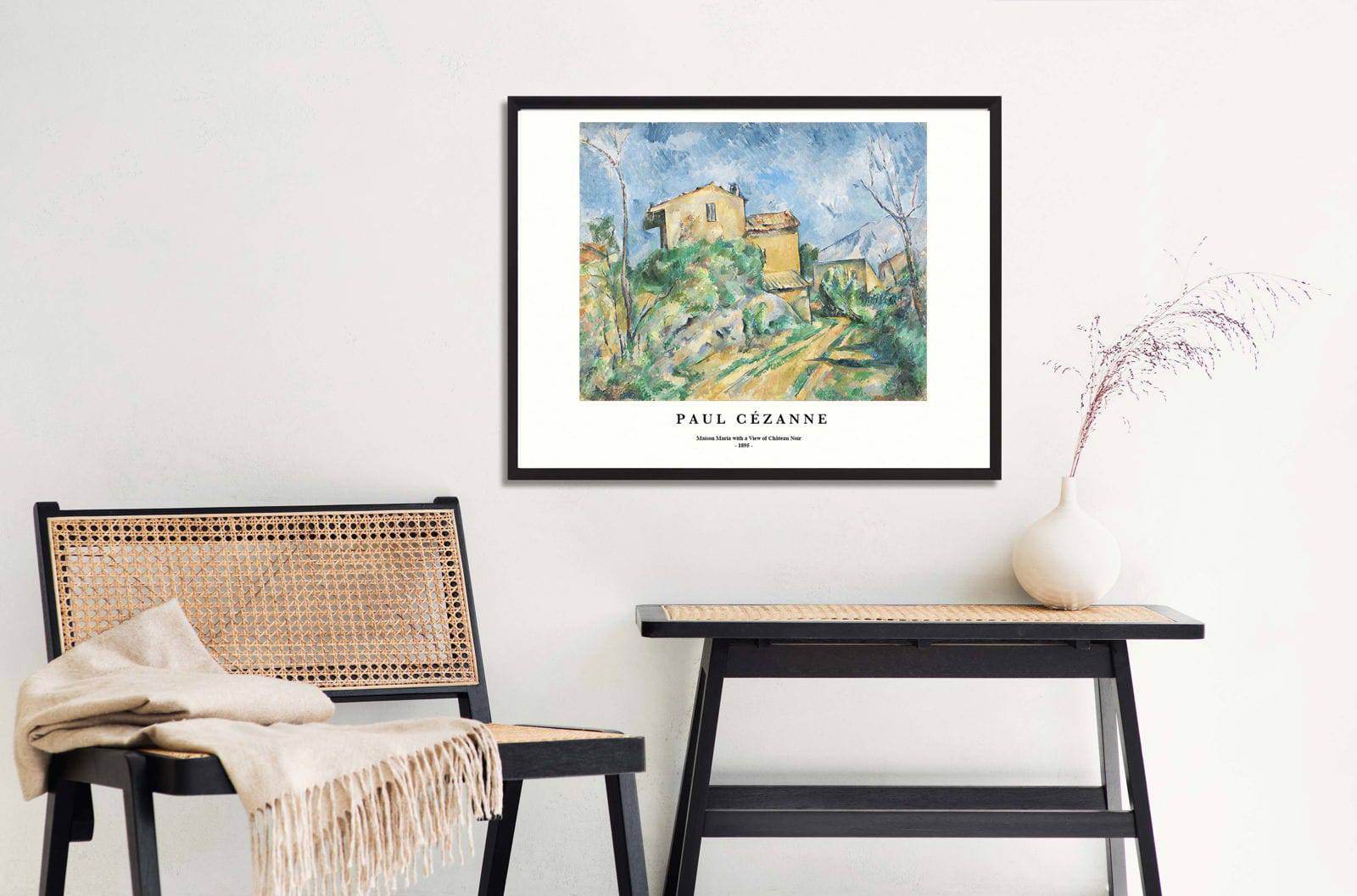 "Paul Cezanne - Maison Maria with A View of Ch√¢teau-Noir Poster - Hakyarts"
