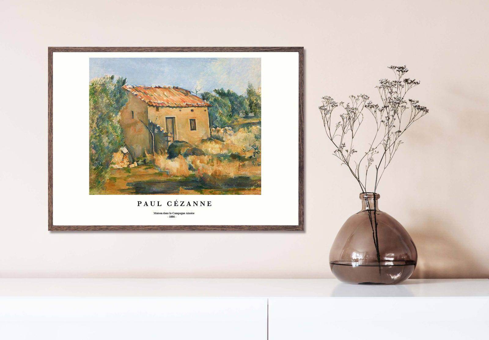 "Paul Cezanne - Maison dans la Campagne Aixoise Poster - Hakyarts"