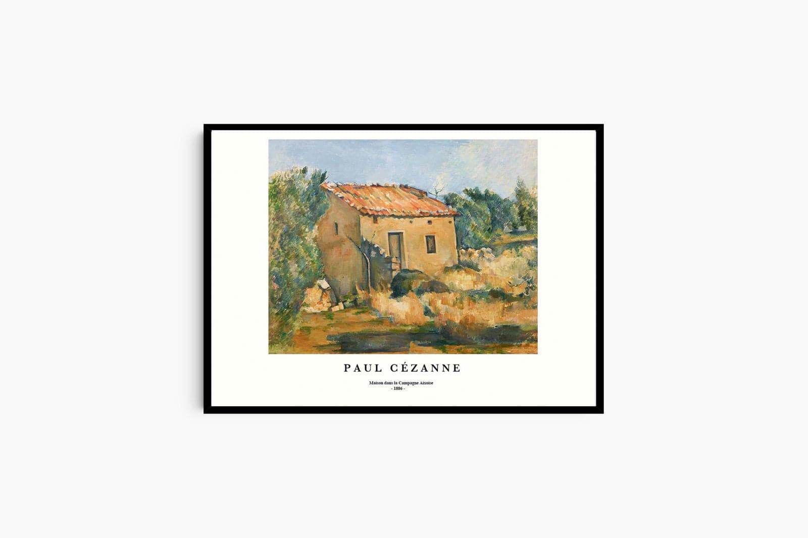 "Paul Cezanne - Maison dans la Campagne Aixoise Poster - Hakyarts"