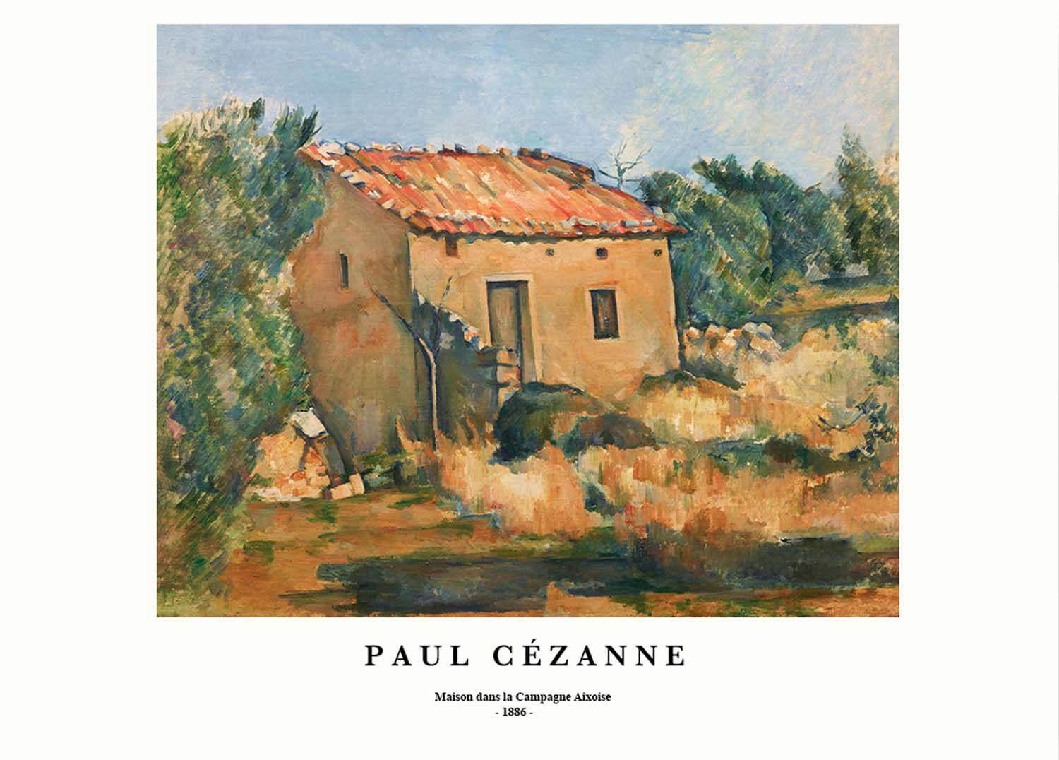 "Paul Cezanne - Maison dans la Campagne Aixoise Poster - Hakyarts"